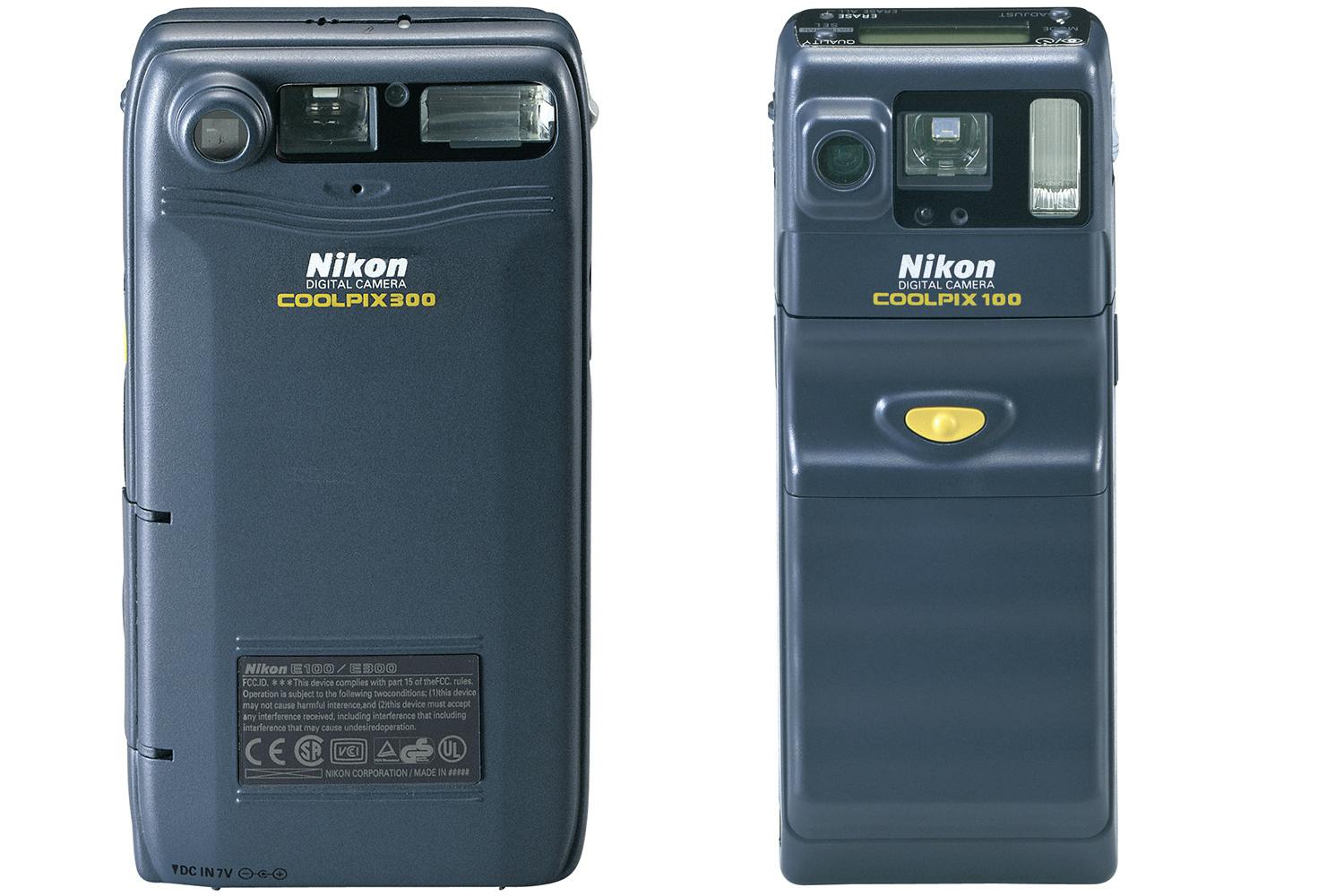 Nikon Coolpix 300. Menestyskamera 90-luvun lopussa. Siinä oli 0,3 megapikselin kenno.